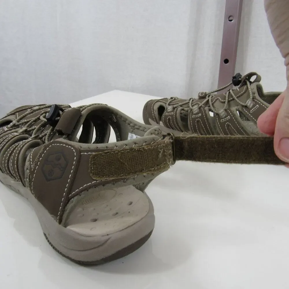 Khombu Crystal River Sandals Brown Olive Fisherman Sport NWOT Hiking Size 7